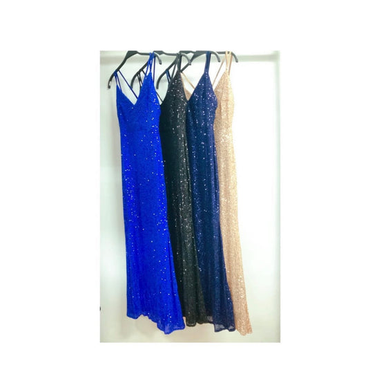 Sambara vneck sequin gown