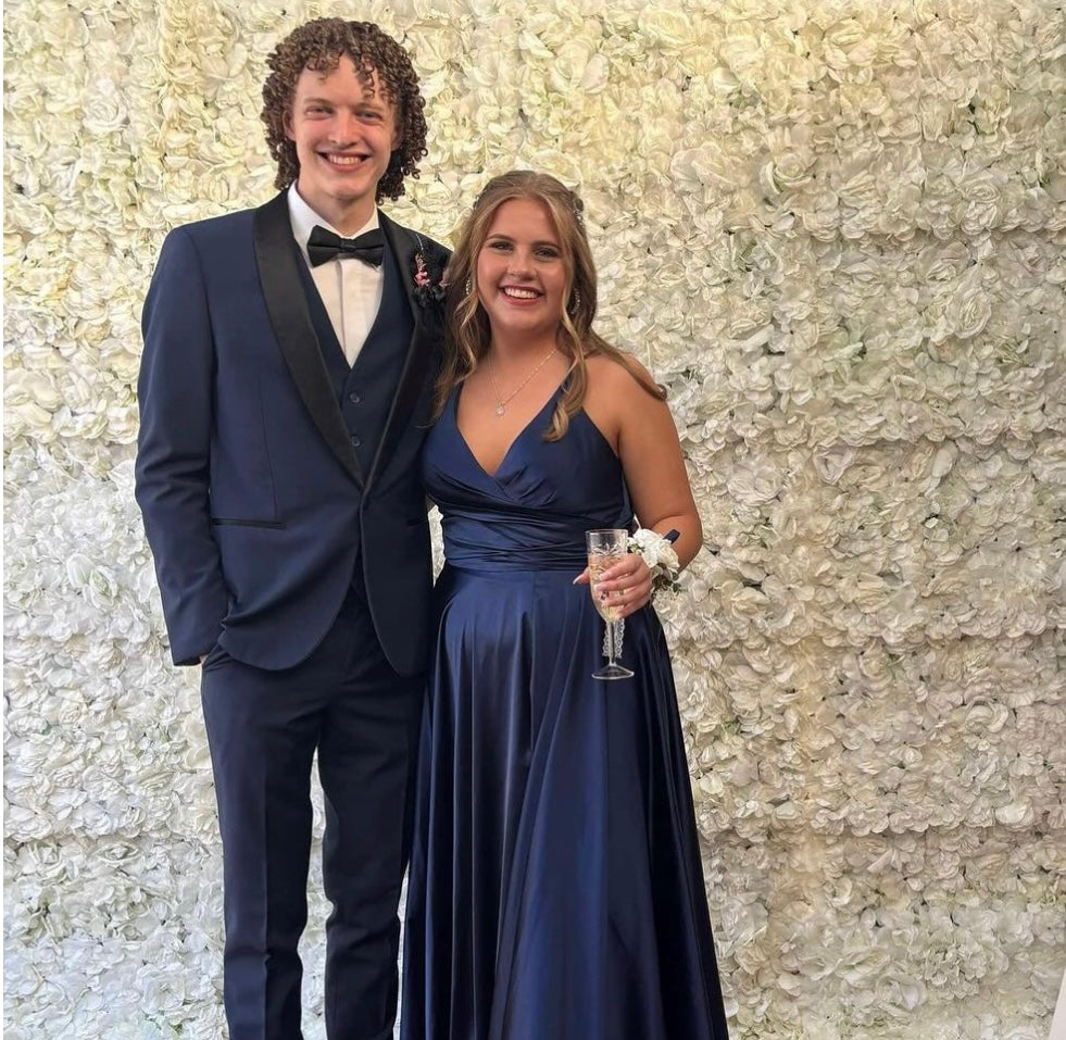 Faviana Princess Gown Navy