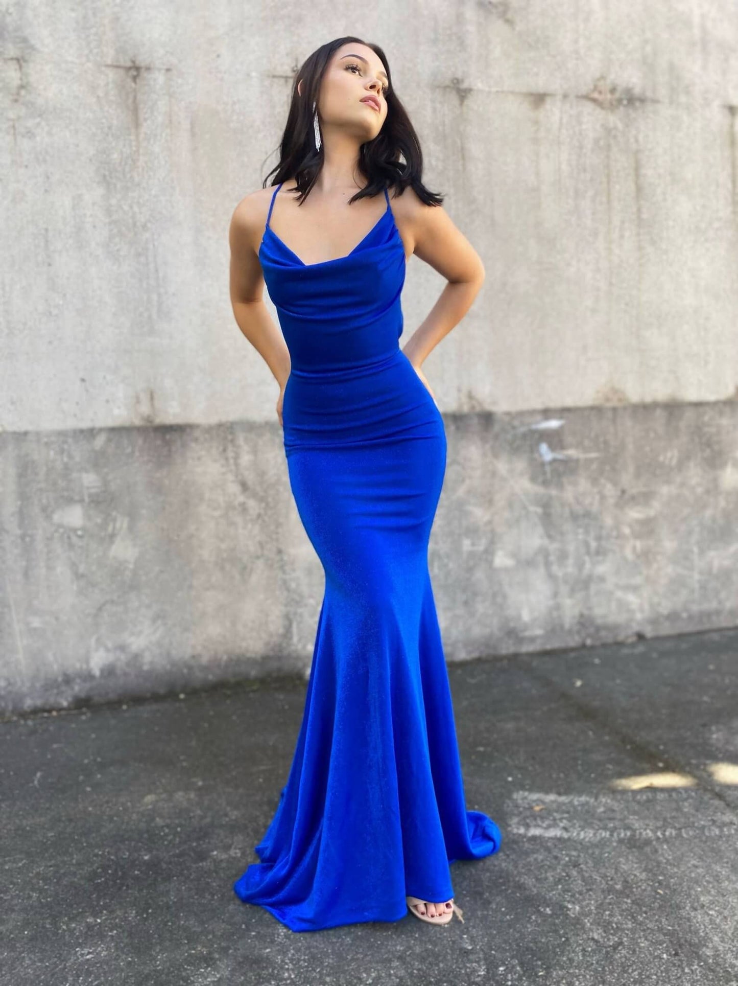 Private Collection Ashleigh Gown Cobalt Sparkle