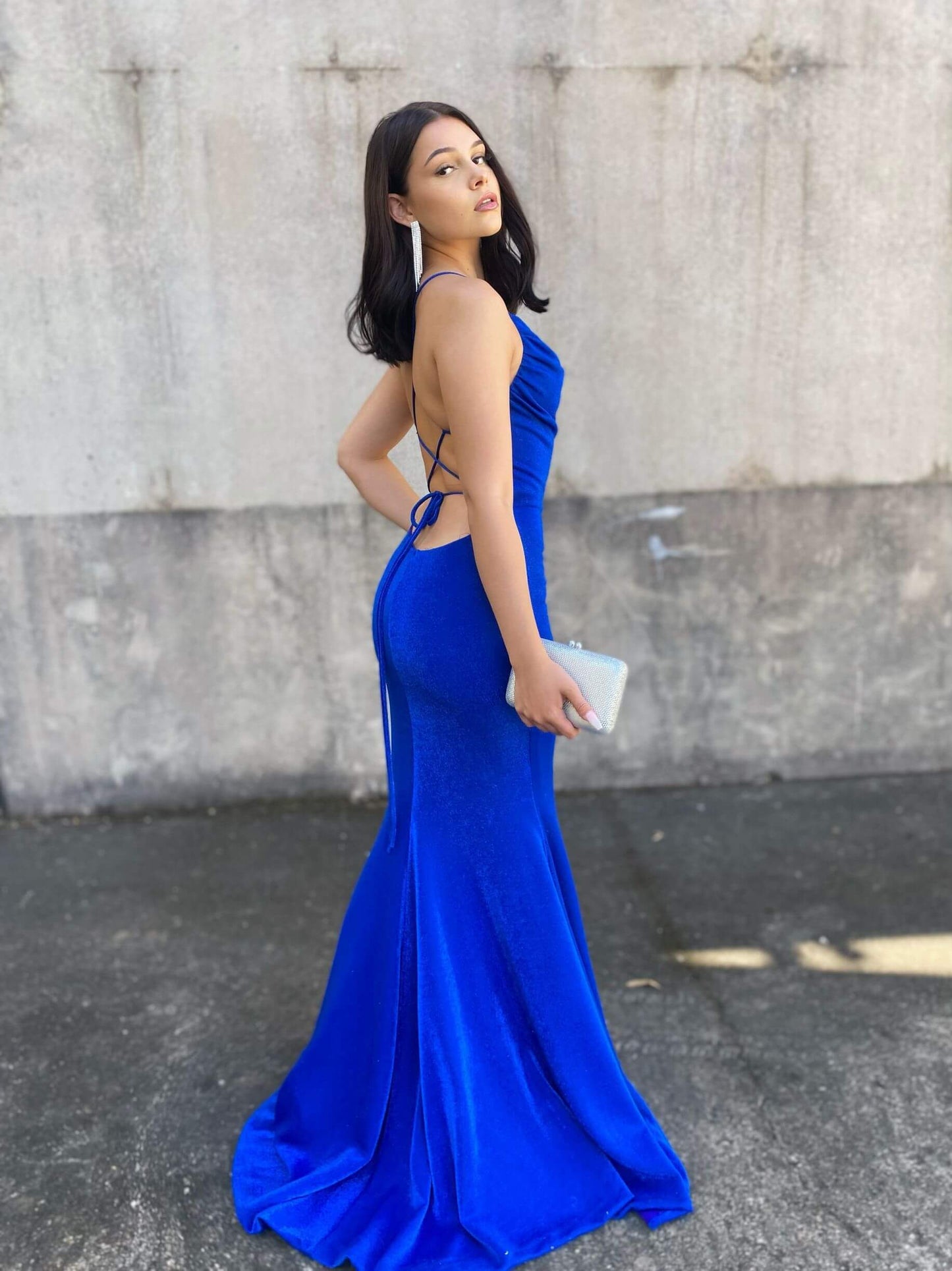 Private Collection Ashleigh Gown Cobalt Sparkle