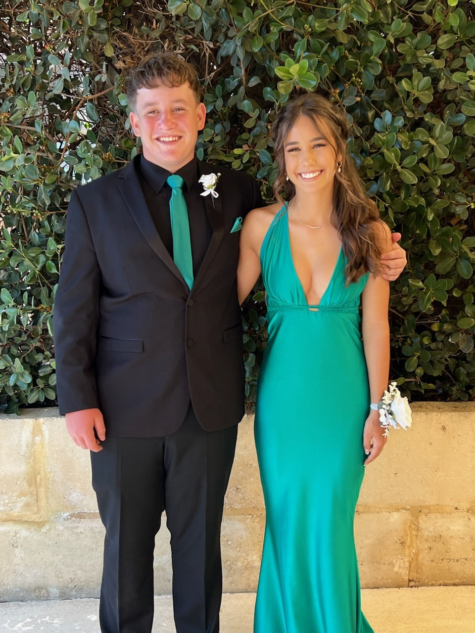 Custom Georgie Gown Train Green