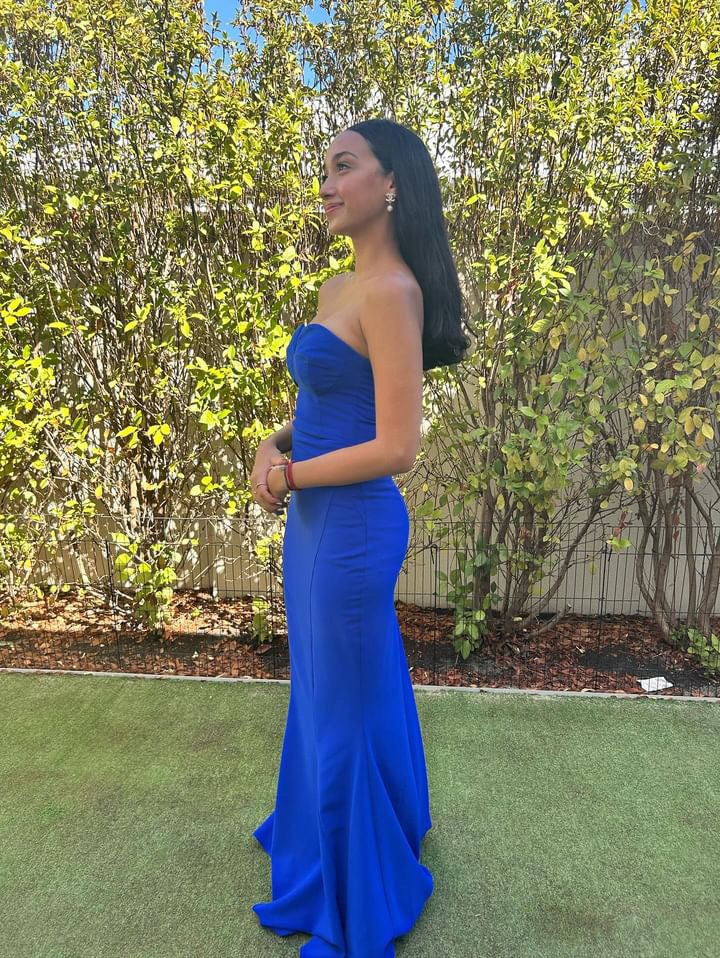 Sheike Eternity Strapless Gown Cobalt