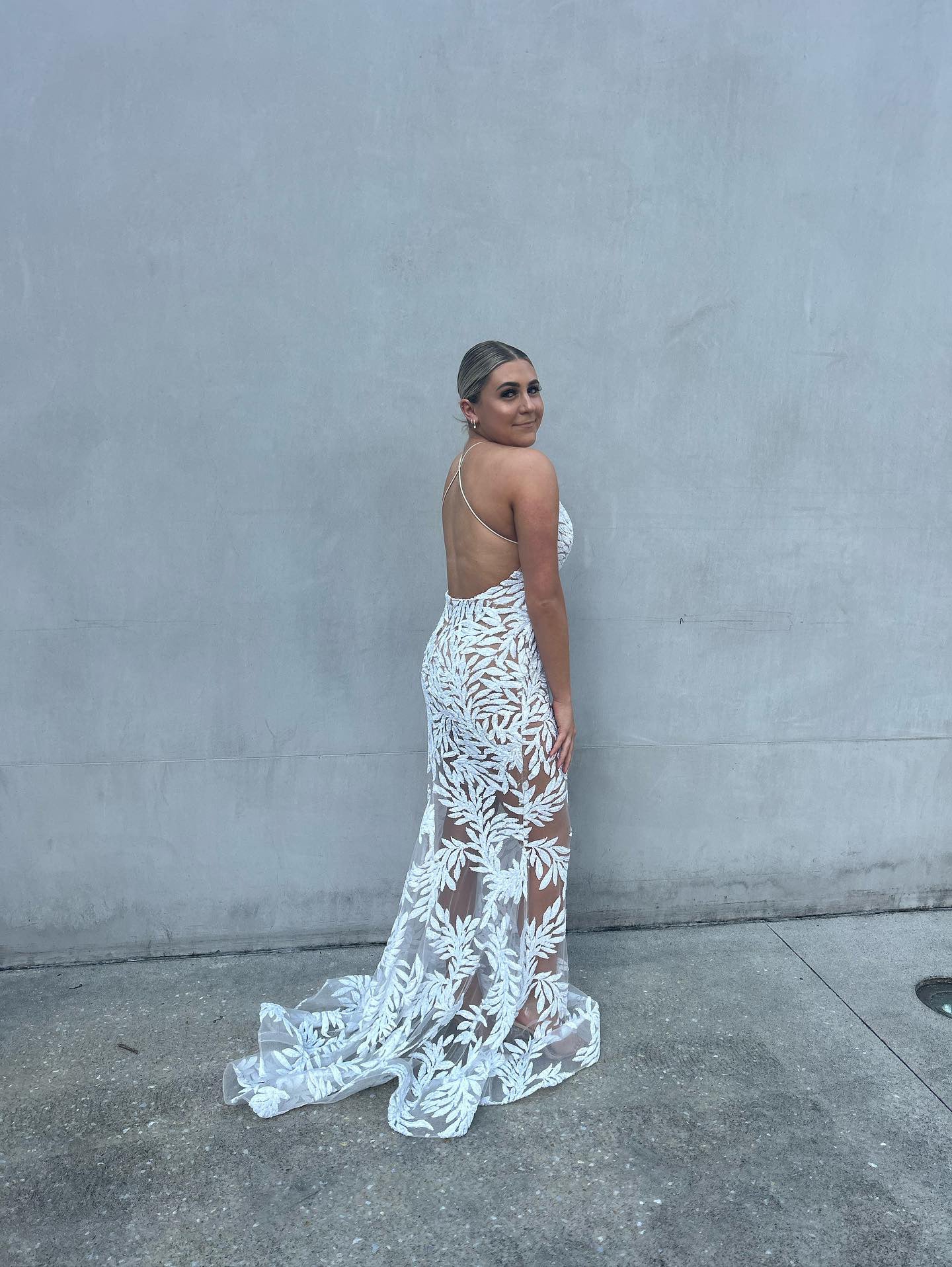 Nadine Merabi Stella Gown White