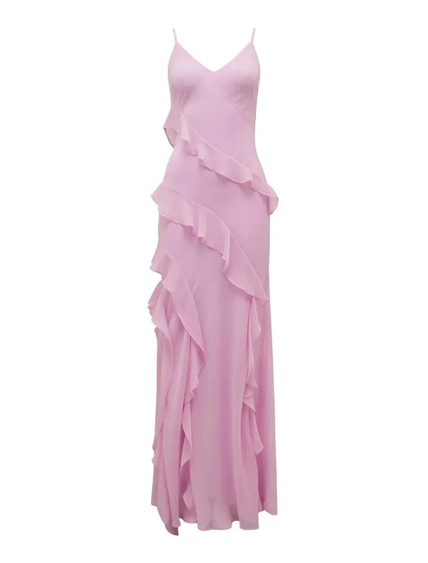forever new pink ruffle dress Forever New Pink Ruffle Midi Dress Forever New Ruffle Midi Dress In Ivory Floral