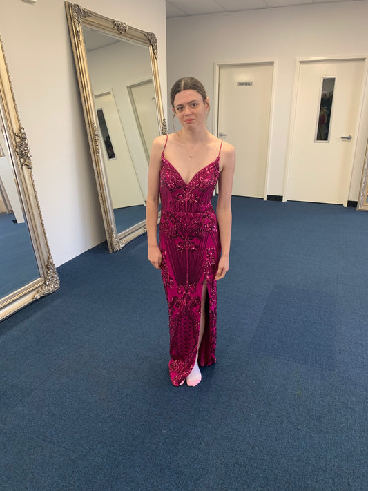 Bariano Fuschia sequin dress