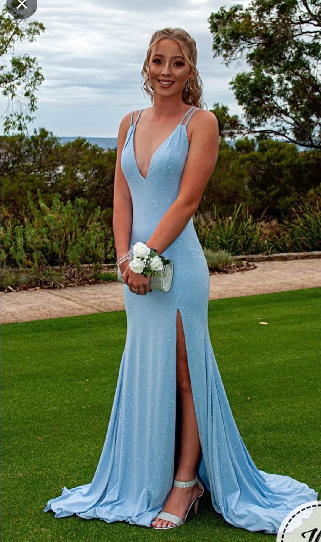 Jovani Gown Shimmer Blue