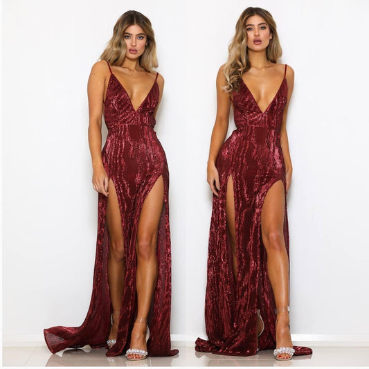 Abyss By Abby Encore Gown Burgundy