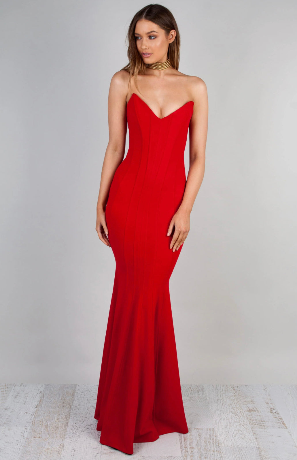 Zachary Olympia Gown Red