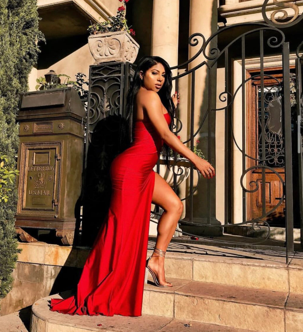Steph Audino Red Gown