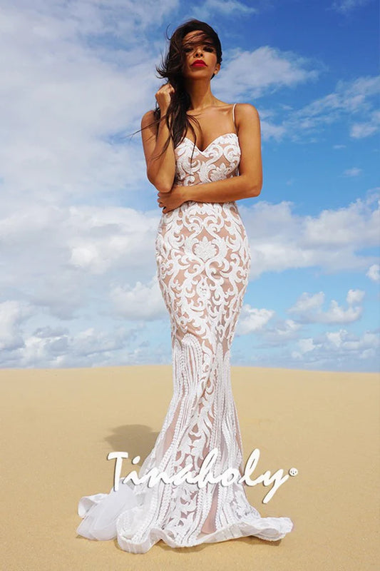 Tina Holly Couture Sequin Gown 1
