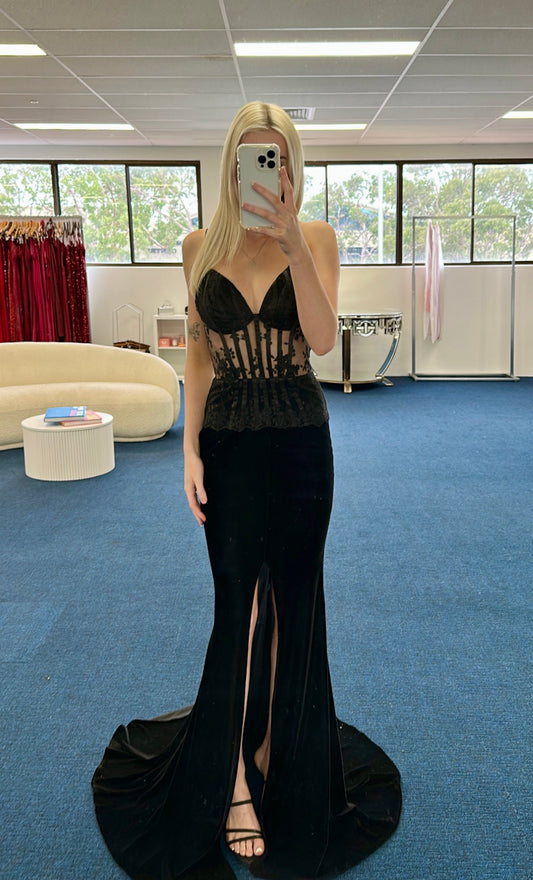 Abyss By Abby Velvet Gown Black