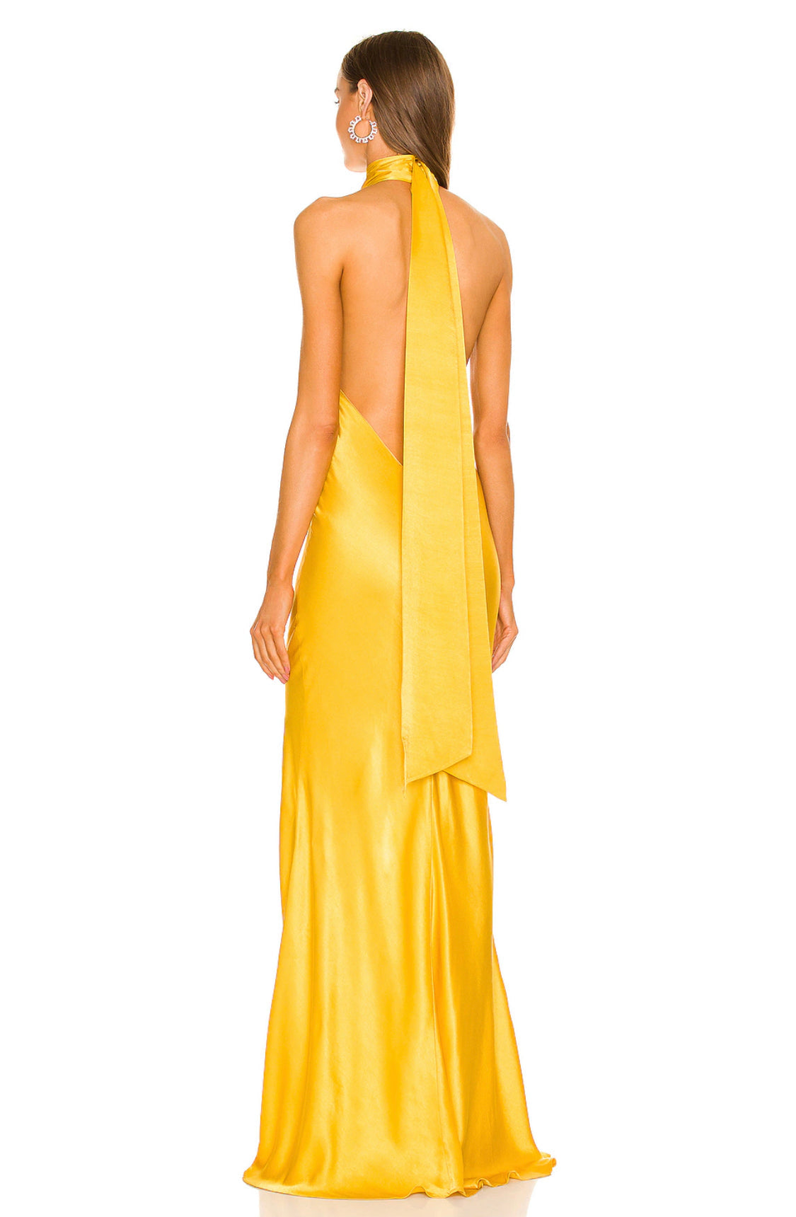 Sau Lee Penelope Backless Satin Gown