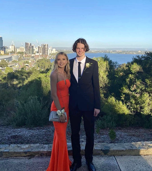 Sheike Eternity Strapless Gown Orange