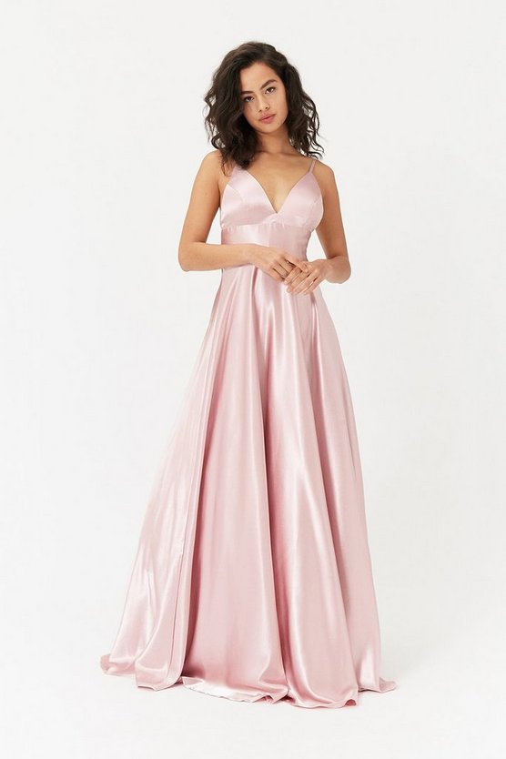 Coast Satin Gown Blush Pink