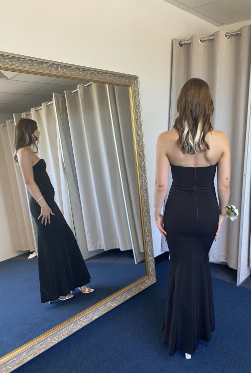Sheike Eternity Strapless Gown Black