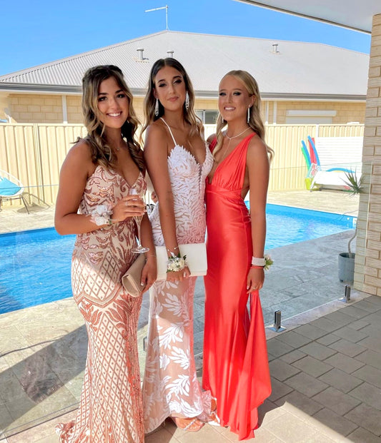 Custom Georgie Gown Train Coral