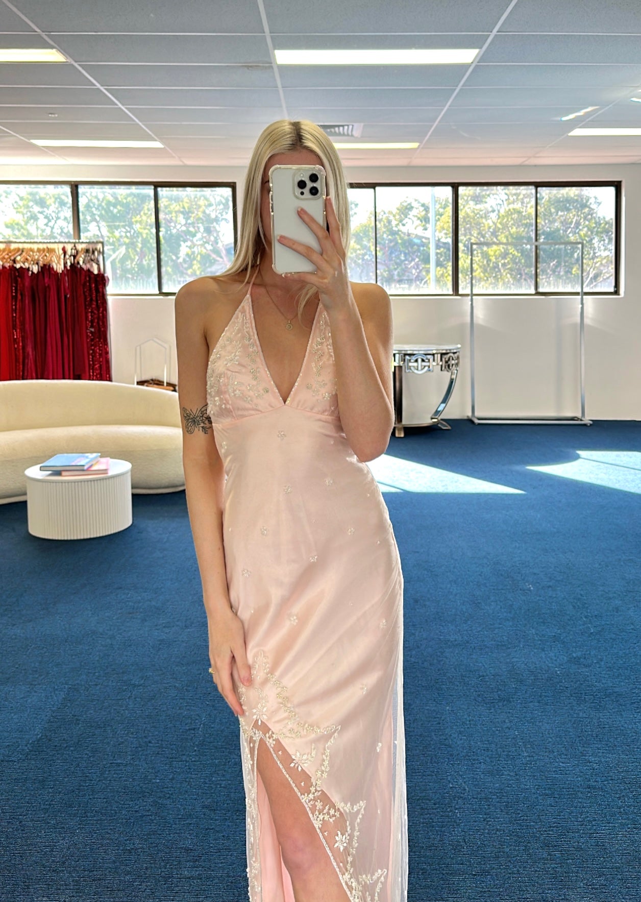 Ruth Tarvydas Slip Dress Baby Pink