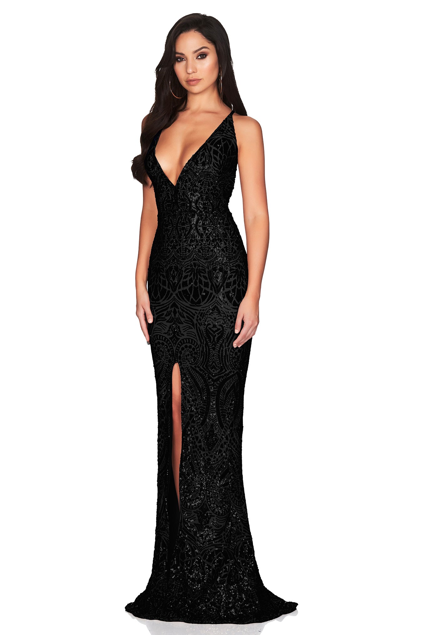 Nookie Shanina Plunge Gown Black