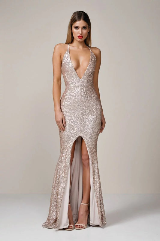 Nookie Dusk Til Dawn Gown Gold