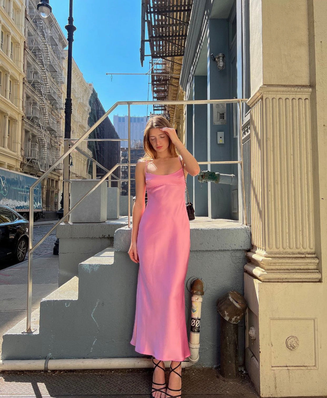 Zara pink maxi dress Clearance