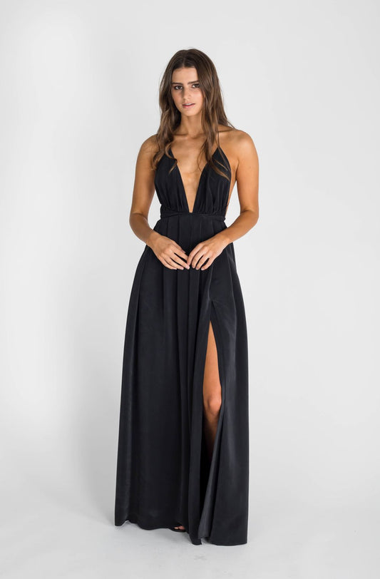 Natalie Rolt Blossom Gown Black